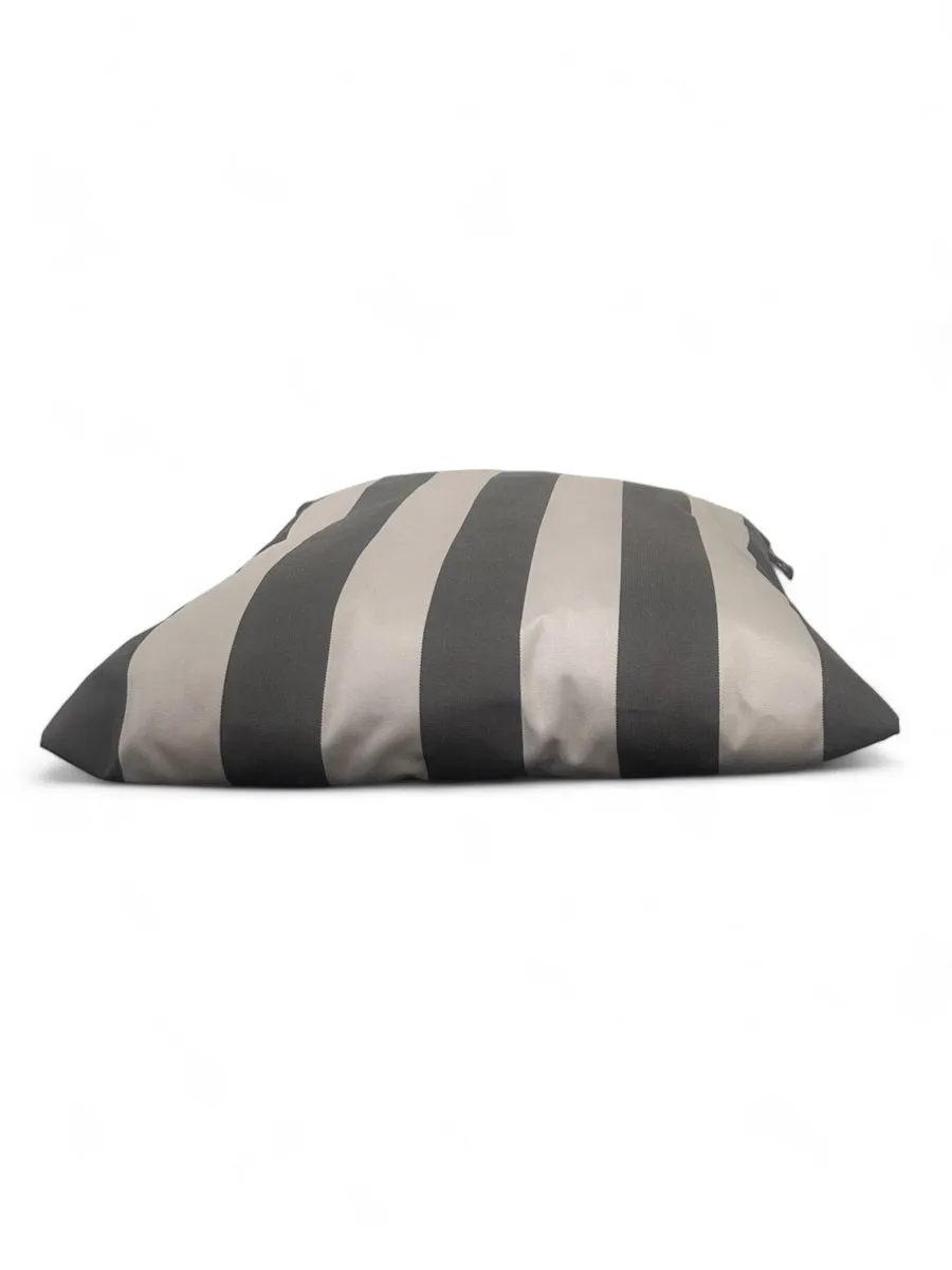 Solids Yacht stripe charcoal  grey cushion photo 2