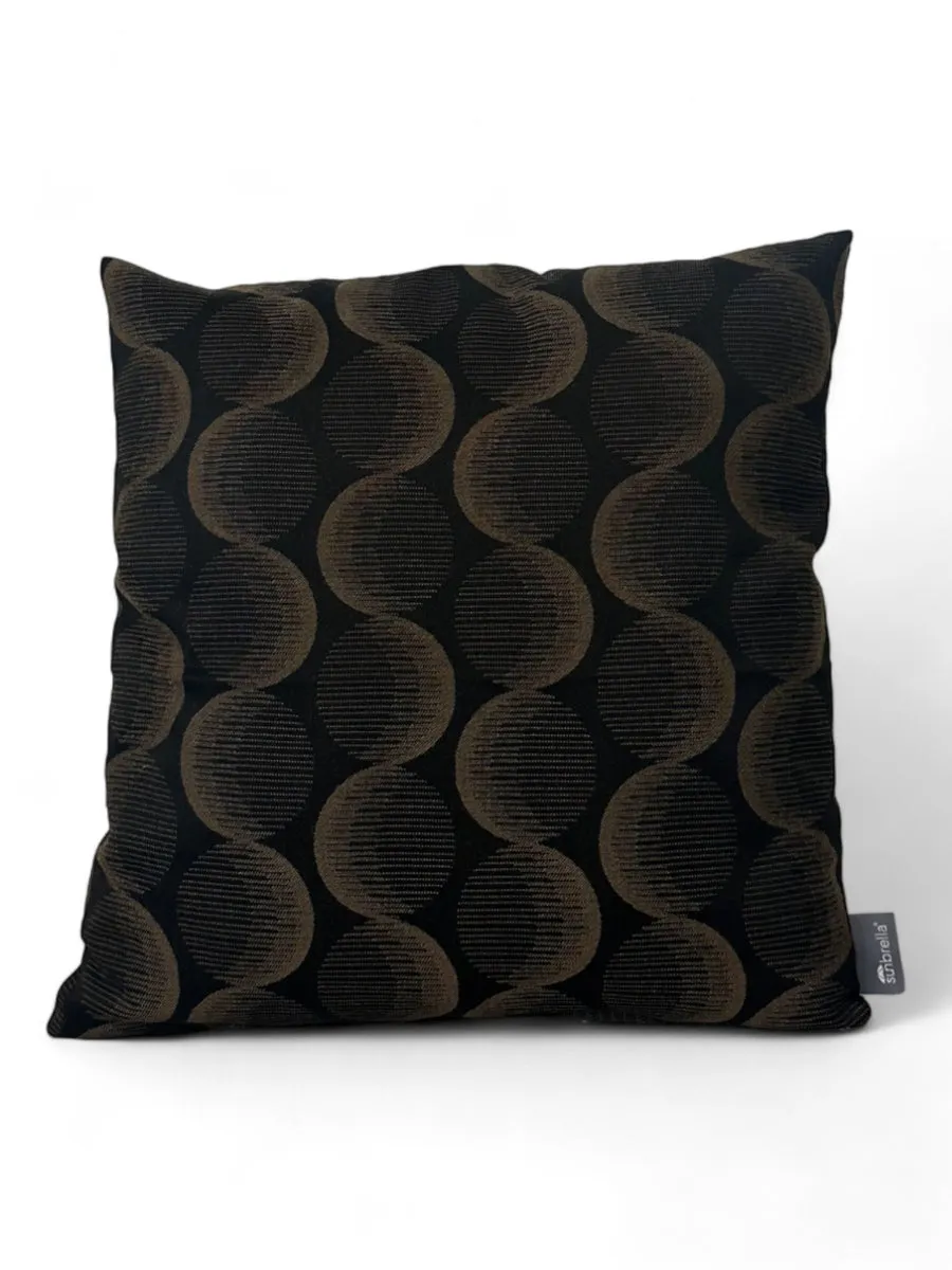 Jacquard circle walnut cushion – Sunbrella outdoor cushion 45x45
