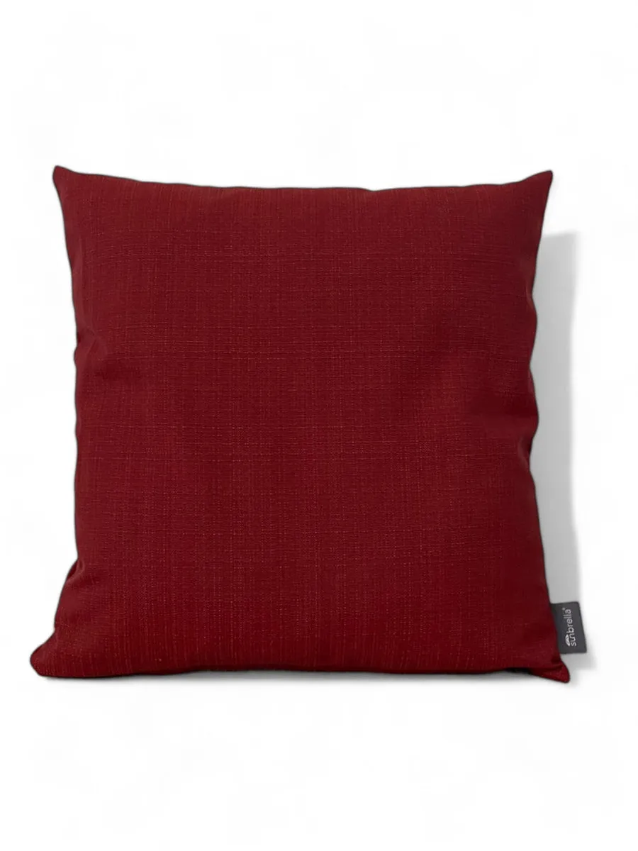 Linen Crimson Red cushion – Sunbrella outdoor cushion 45x45