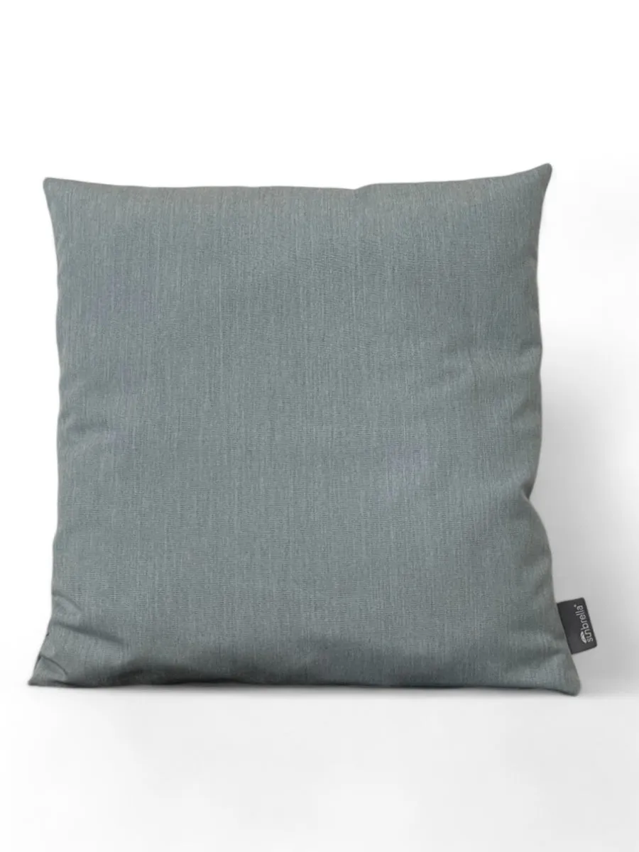 Solids mineral blue chiné cushion – Sunbrella outdoor cushion 45x45